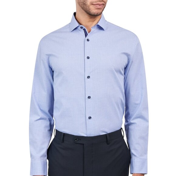 Michelson's of London Micro Gingham Dress Shirt - Picture 2 of 8